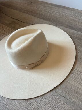 Lack Of Color Wide Brim Cream Wool Fedora